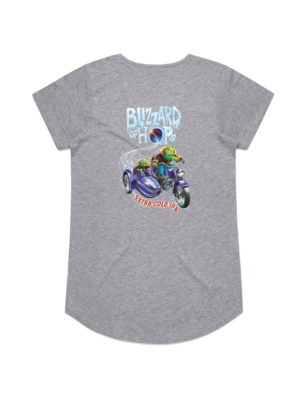 Bach Brewing Womens Short Sleeve T-shirt - Blizzard of Hops (back graphic)