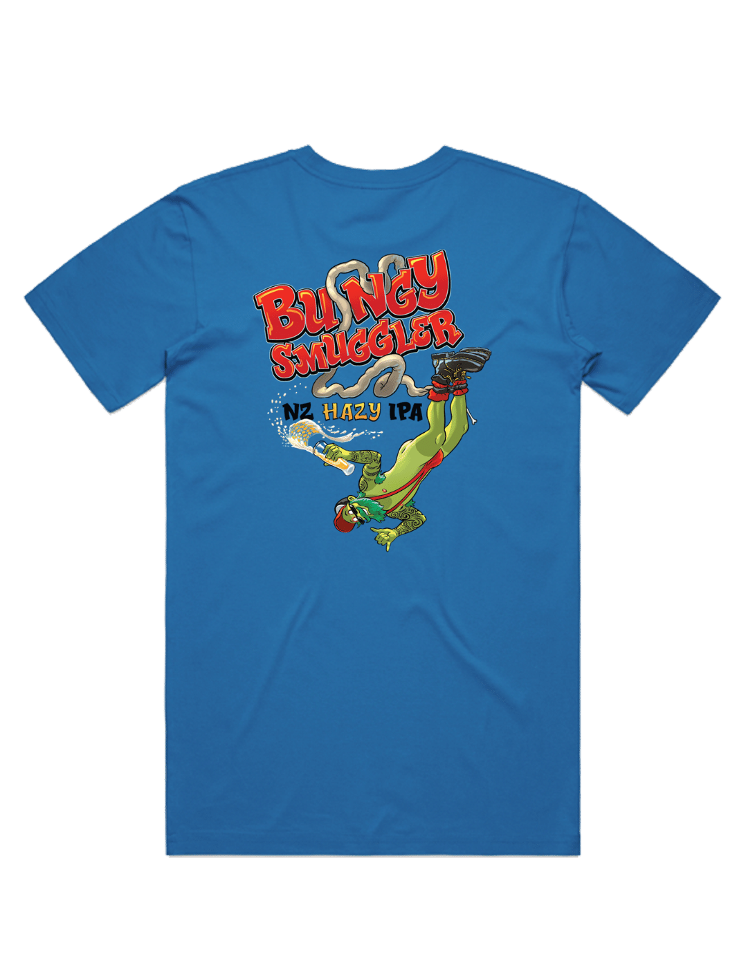 Bach Brewing Mens T-shirt - Bungy Smuggler (back graphic)