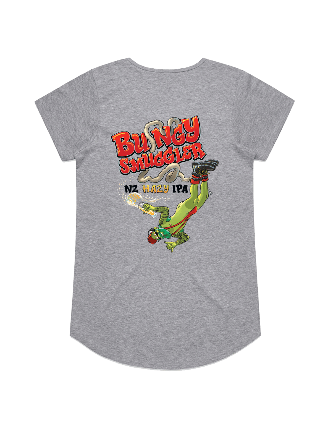 Bach Brewing Womens Short Sleeve T-shirt - Bungy Smuggler (back graphic)