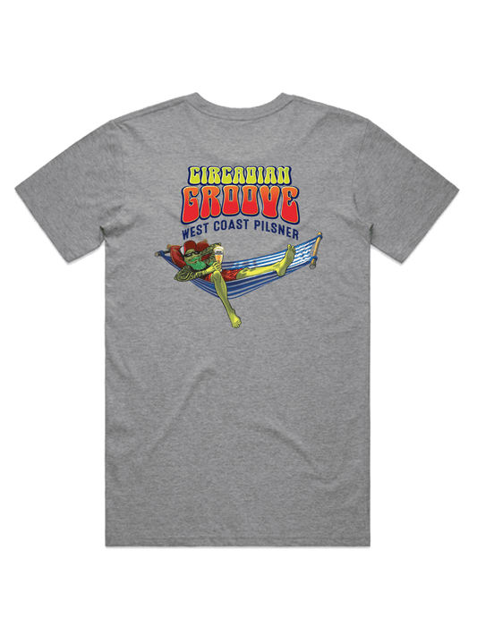 Bach Brewing Mens T-shirt - Circadian Groove (back graphic)