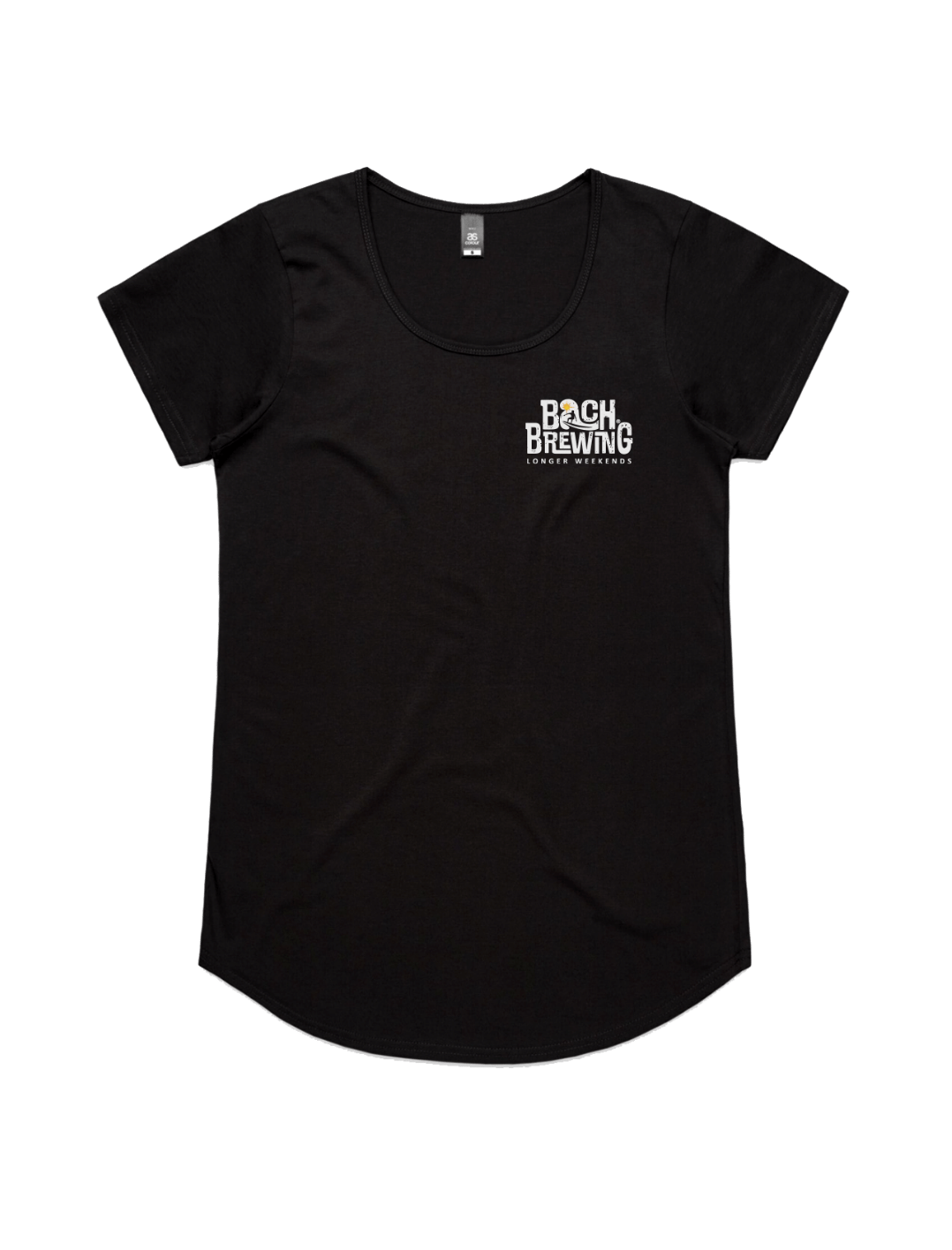 Bach Brewing Womens Short Sleeve T-shirt - Rhino Juice (back graphic)