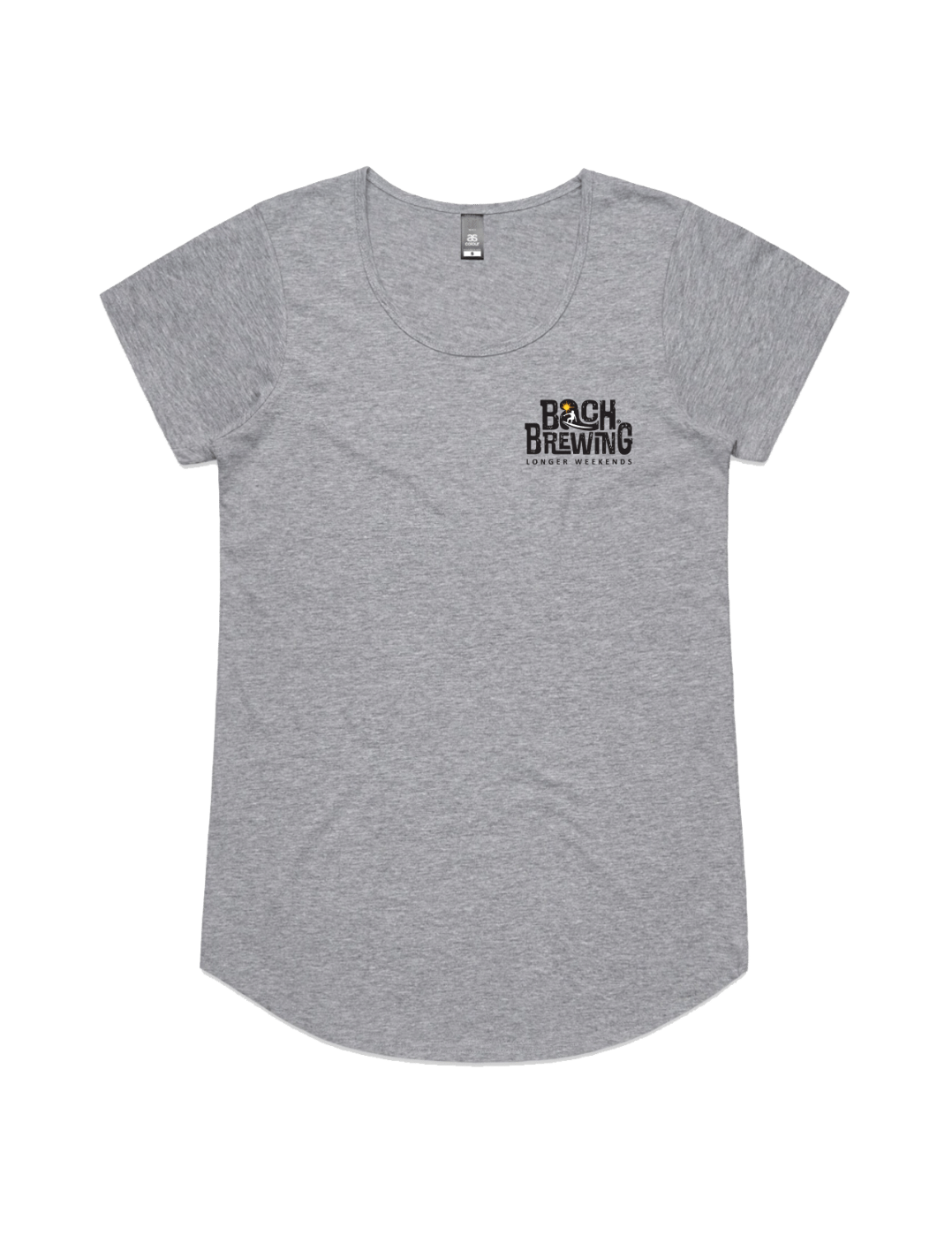 Bach Brewing Womens Short Sleeve T-shirt - Blizzard of Hops (back graphic)