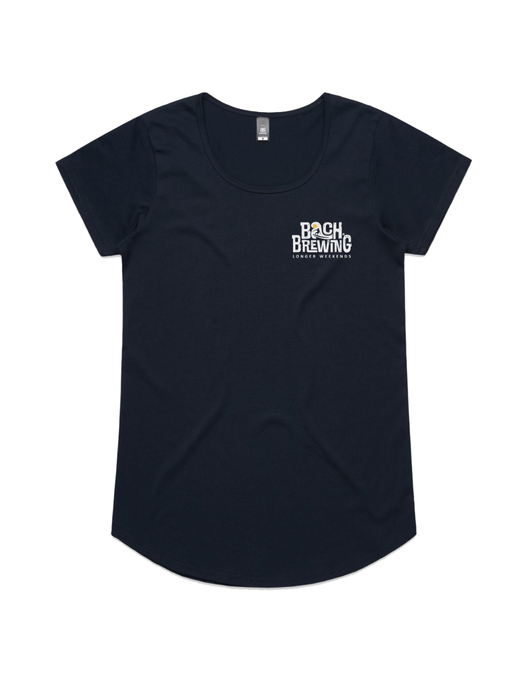 Bach Brewing Womens Short Sleeve T-shirt - Blizzard of Hops (back graphic)