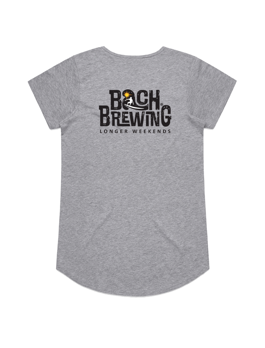Bach Brewing Womens Short Sleeve T-shirt - Longer Weekends (back graphic)