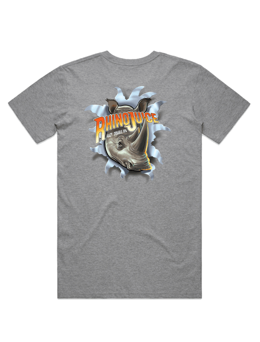 Bach Brewing Mens T-shirt - Rhino Juice (back graphic)