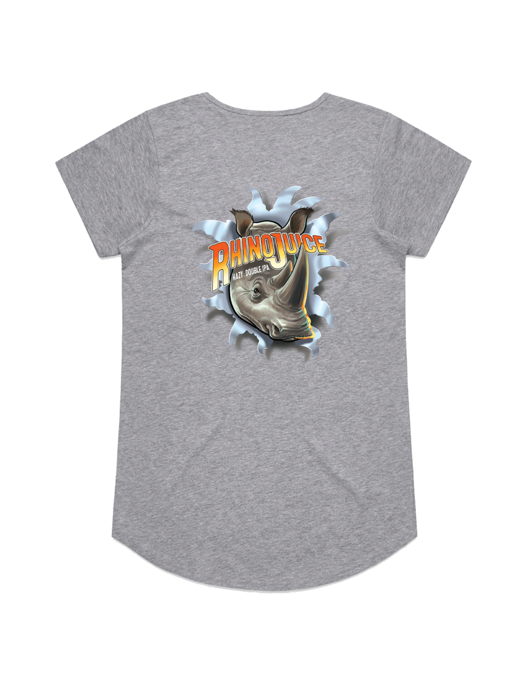 Bach Brewing Womens Short Sleeve T-shirt - Rhino Juice (back graphic)