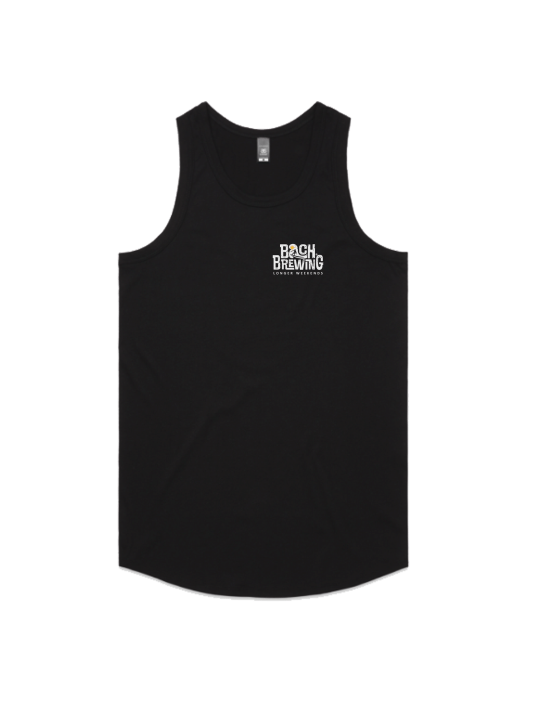 Bach Brewing Mens Singlet - Longer Weekends (back graphic)