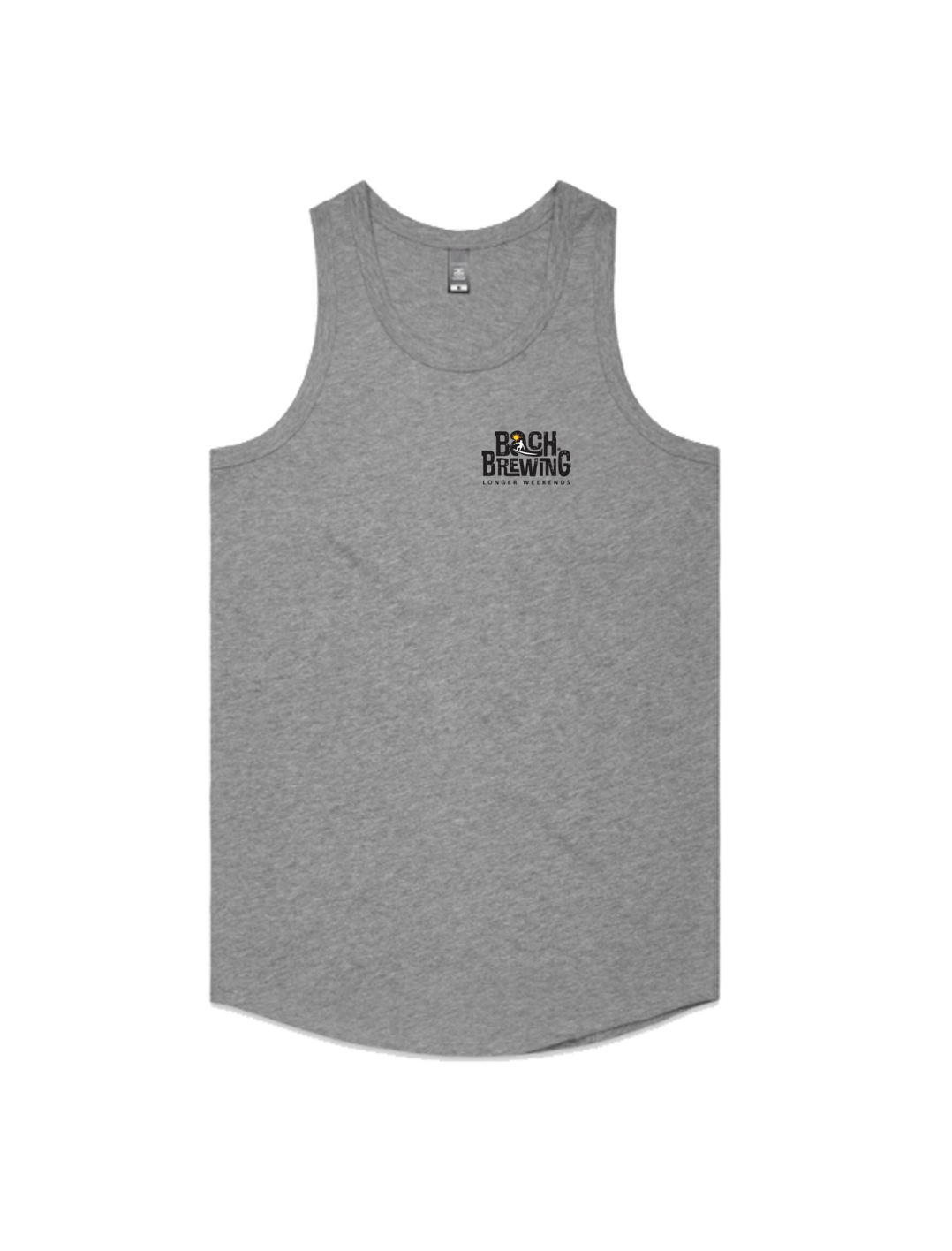 Bach Brewing Mens Singlet - Longer Weekends (back graphic)