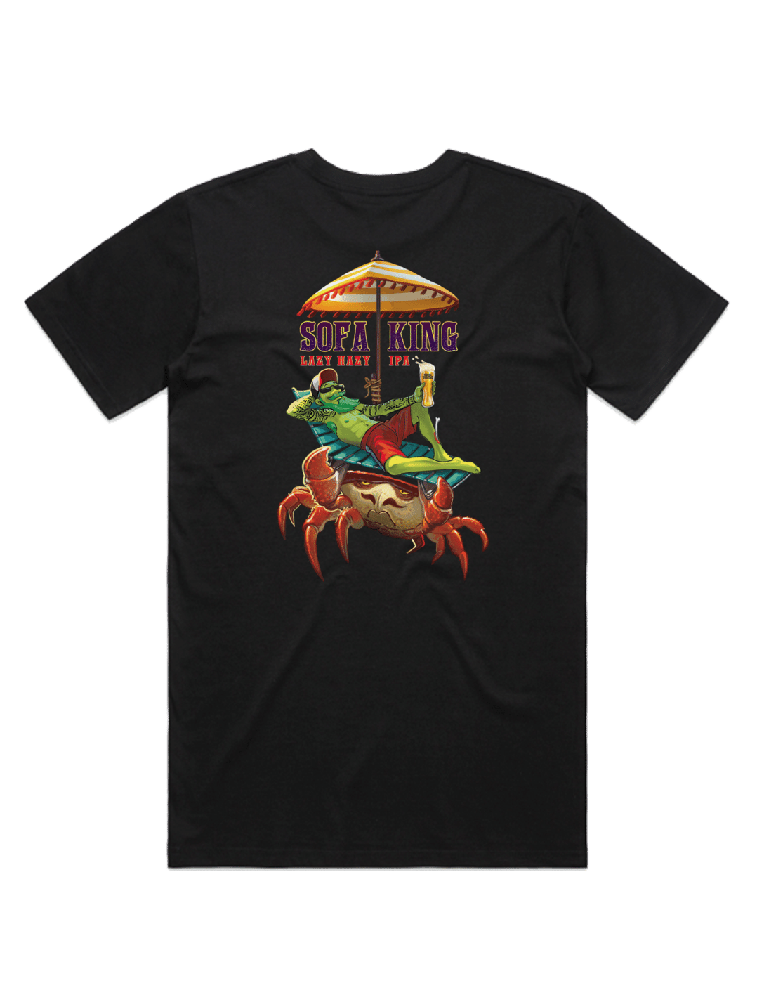 Bach Brewing Mens T-shirt - Sofa King (back graphic)