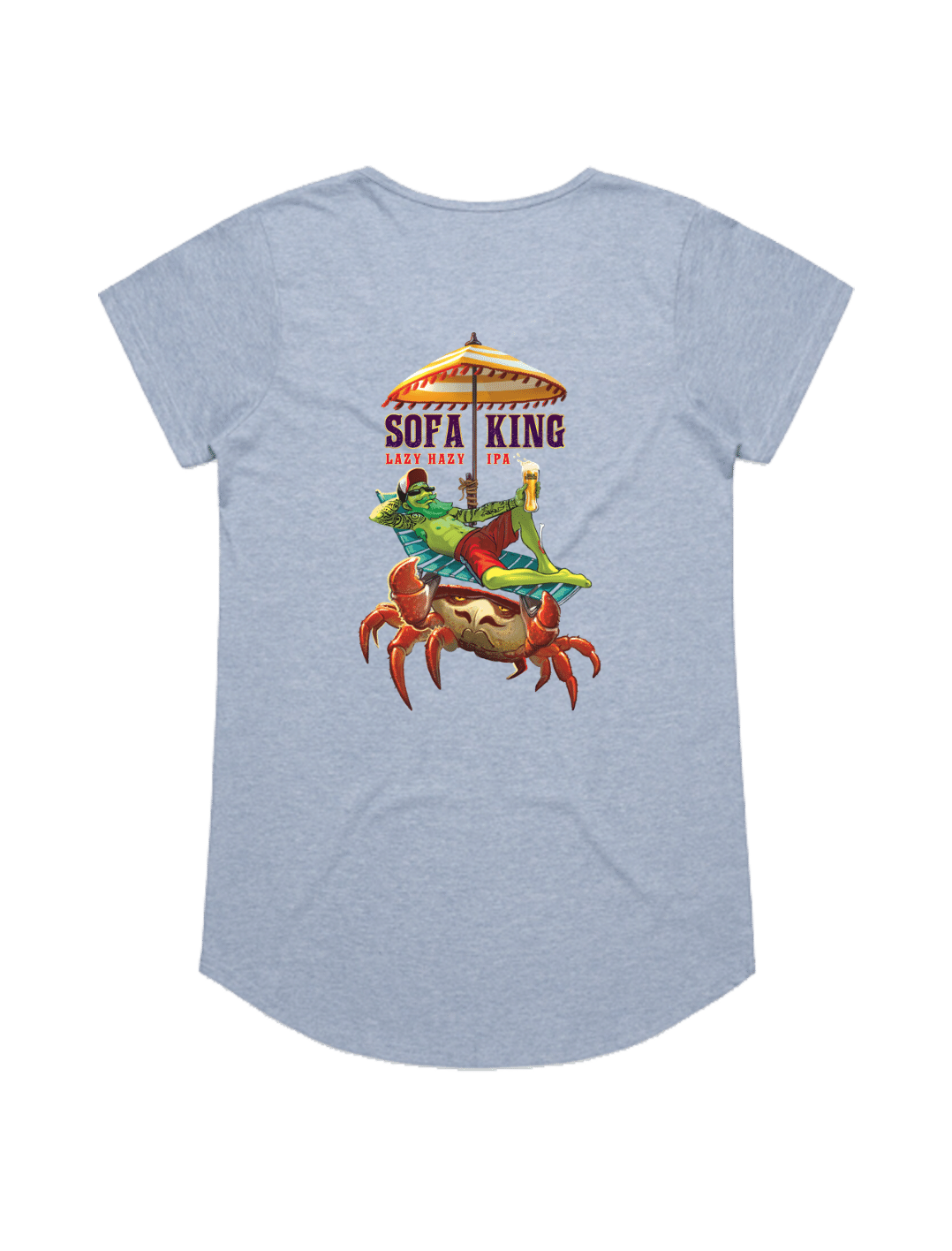 Bach Brewing Womens Short Sleeve T-shirt - Sofa King (back graphic)