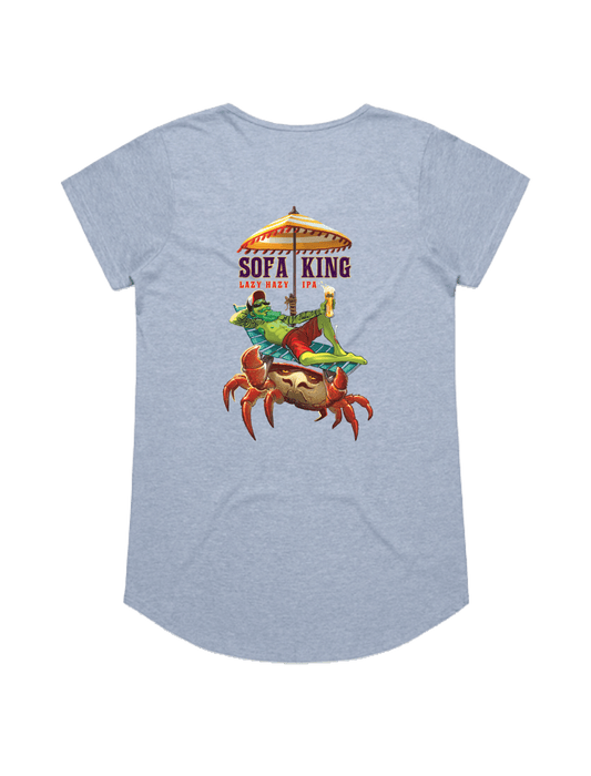 Bach Brewing Womens Short Sleeve T-shirt - Sofa King (back graphic)