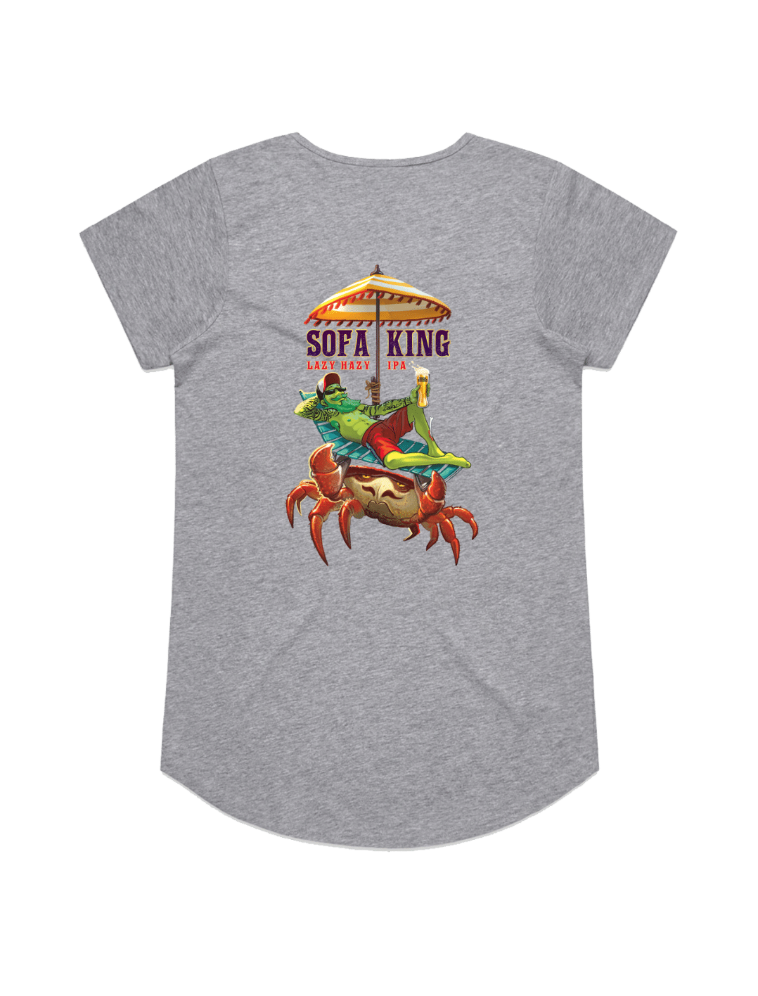 Bach Brewing Womens Short Sleeve T-shirt - Sofa King (back graphic)