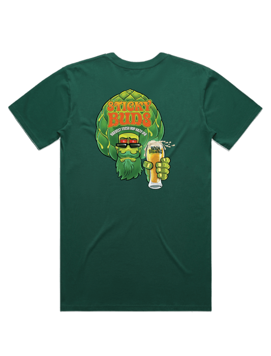 Bach Brewing Mens T-shirt - Sticky Buds II (back graphic)