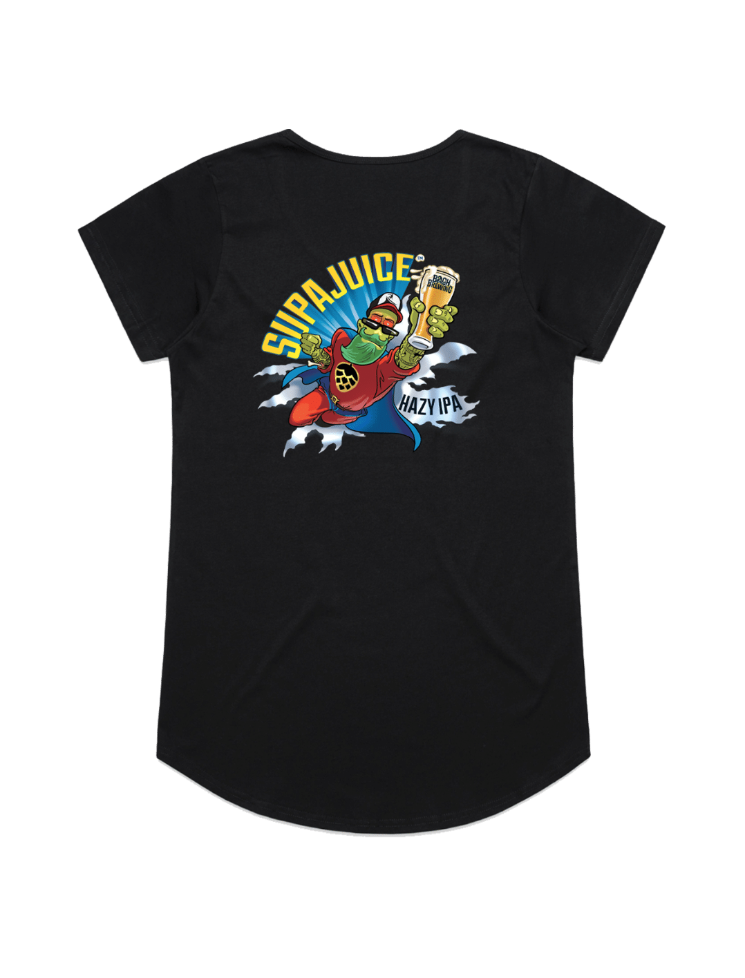 Bach Brewing Womens Short Sleeve T-shirt - Supajuice (back graphic)