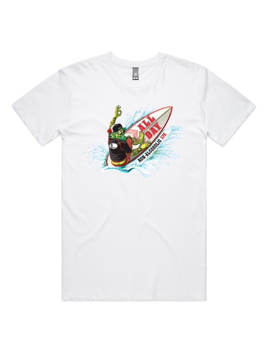 Bach Brewing Mens T-shirt - All Day non alcoholic IPA (front graphic)
