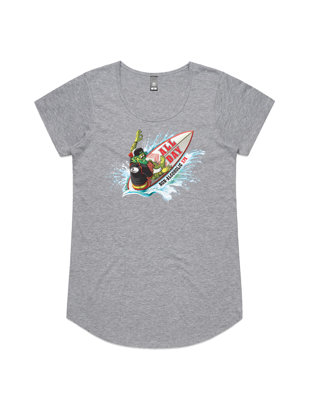 Bach Brewing Womens Short Sleeve T-shirt - All Day Original (front graphic)