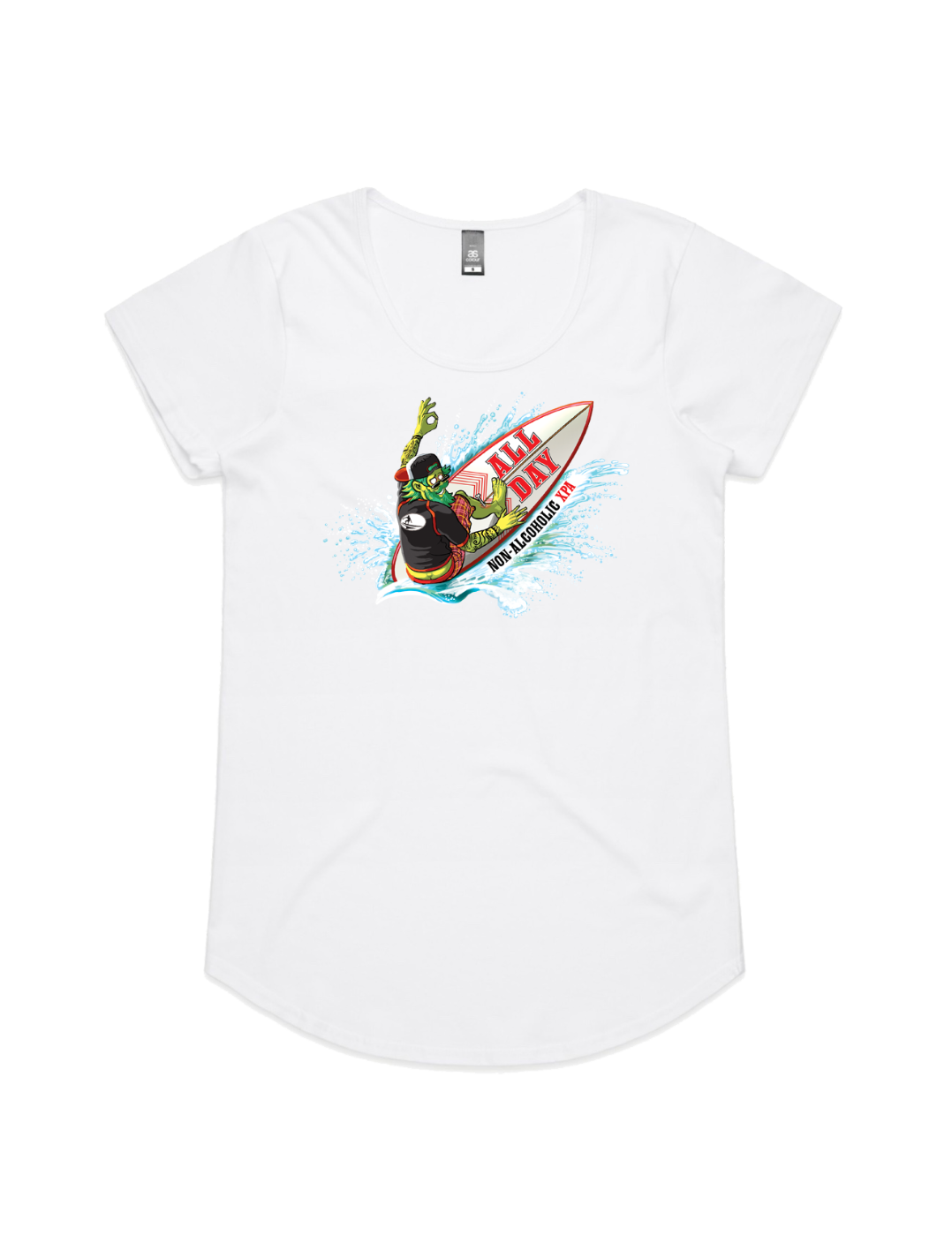 Bach Brewing Womens Short Sleeve T-shirt - All Day Original (front graphic)