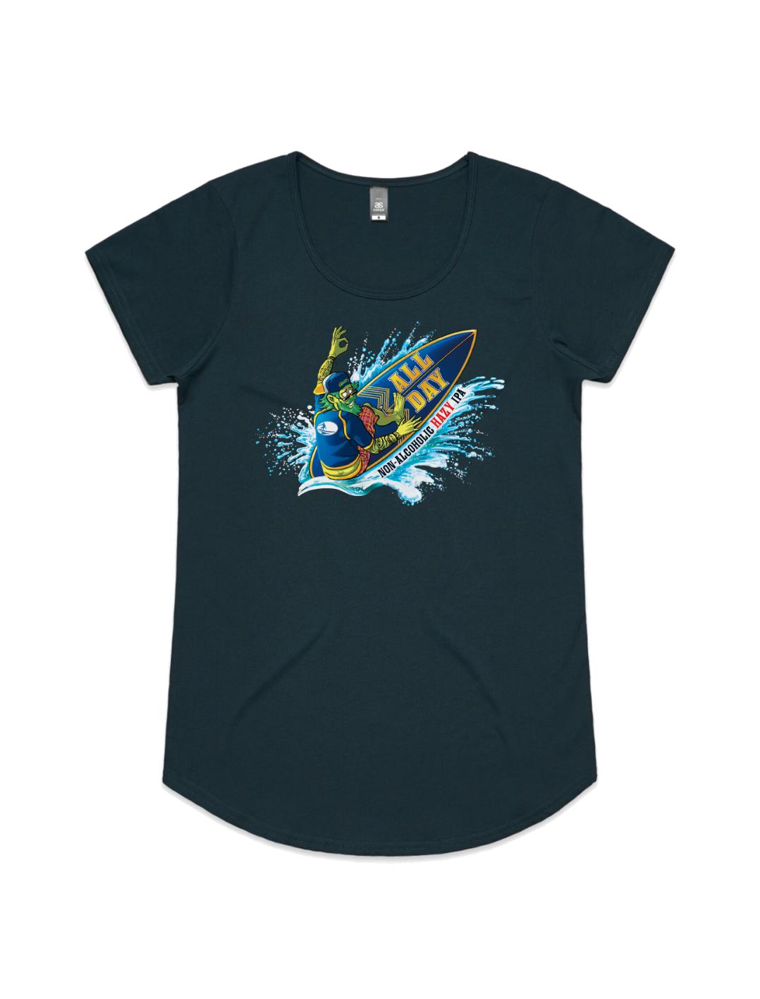 Bach Brewing Womens Short Sleeve T-shirt - All Day Hazy (front graphic)
