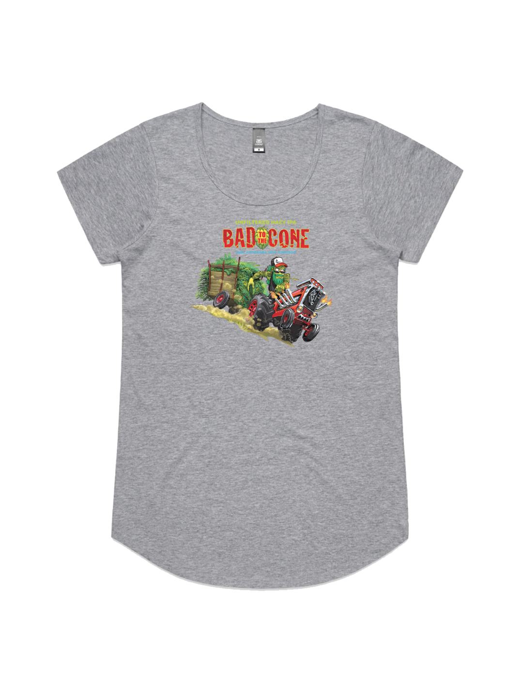 Bach Brewing Womens Short Sleeve T-shirt - Bad to the Cone (front graphic)