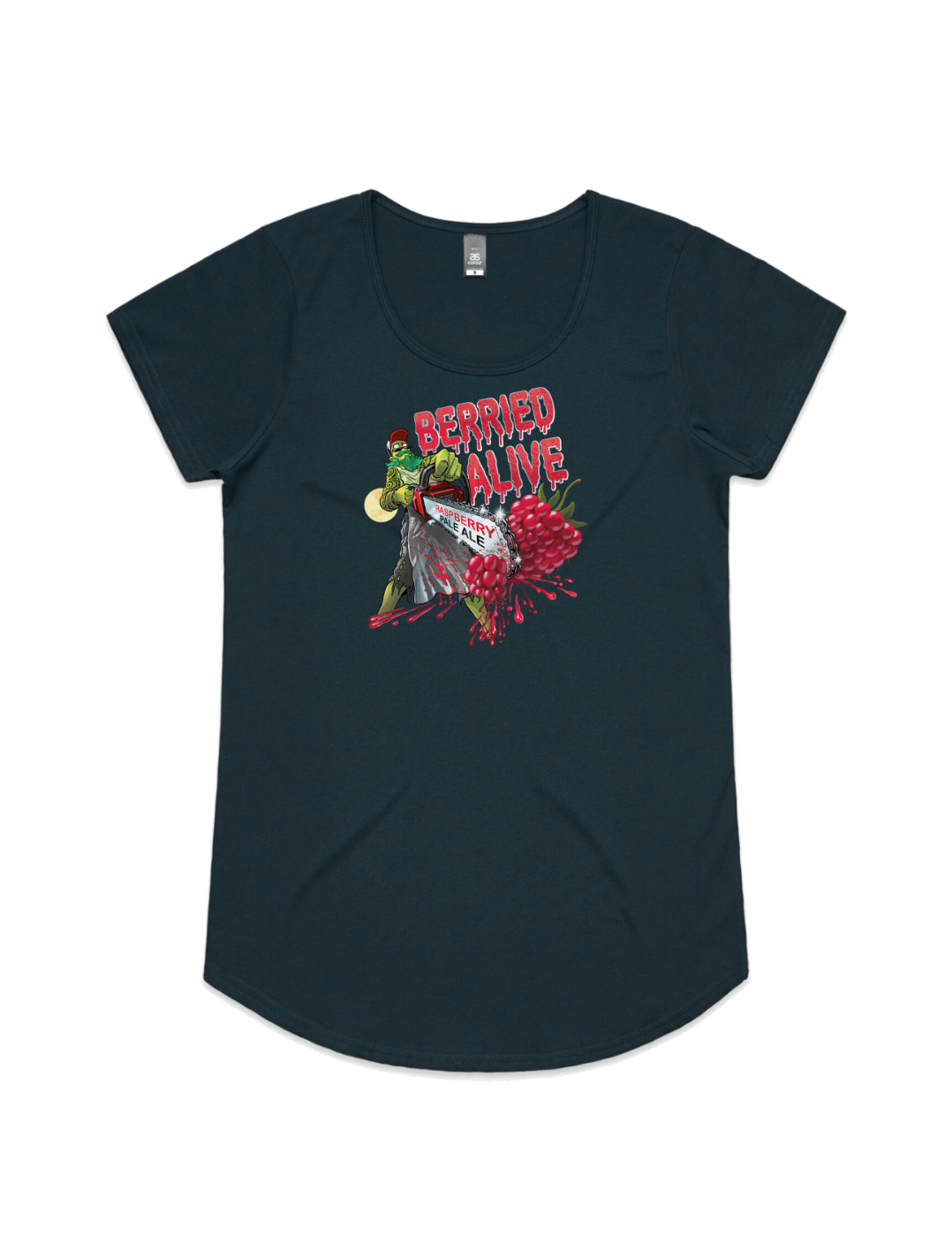 Bach Brewing Womens Short Sleeve T-shirt - Berried Alive (front graphic)