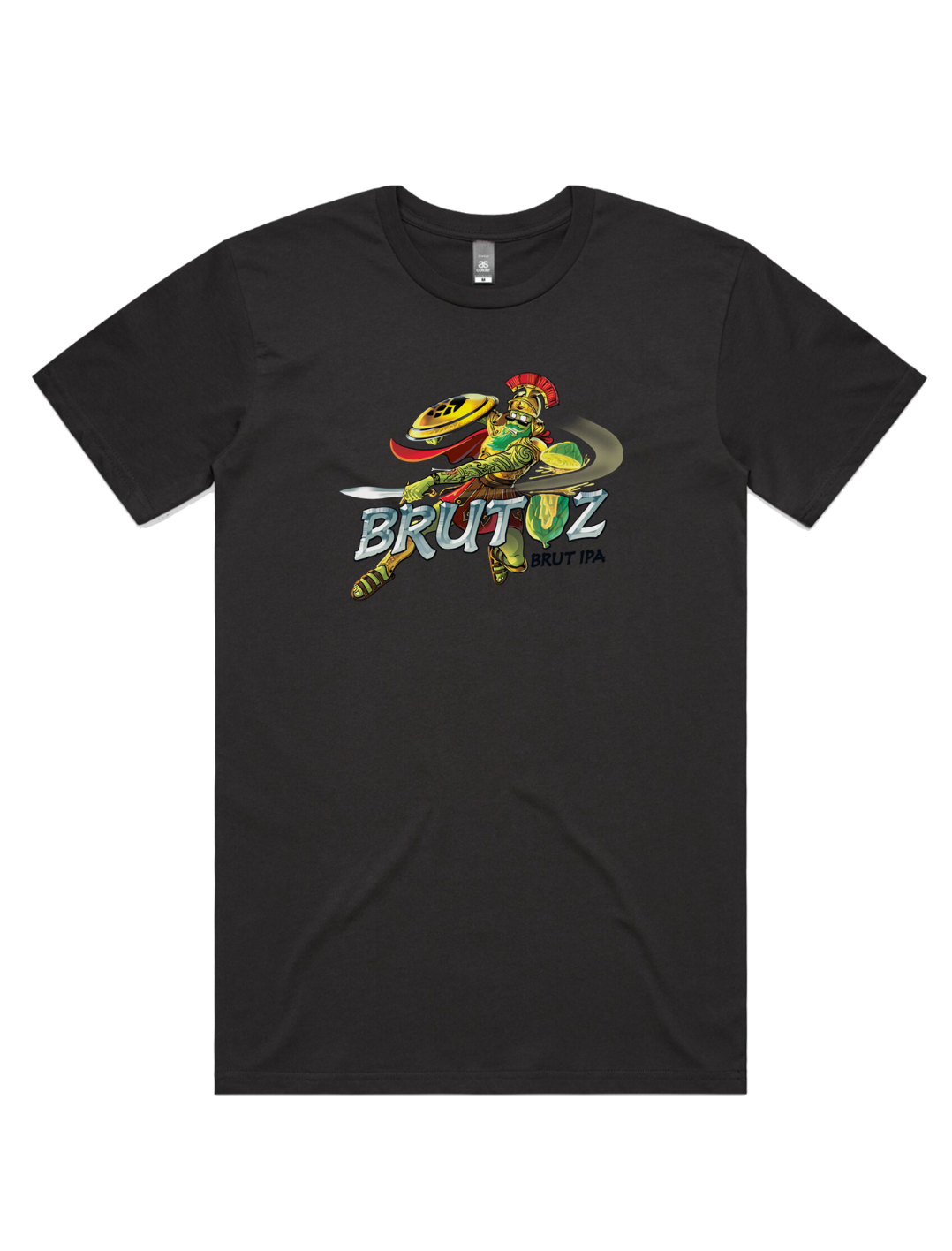 Bach Brewing Mens T-shirt - Brutuz Brut (front graphic)