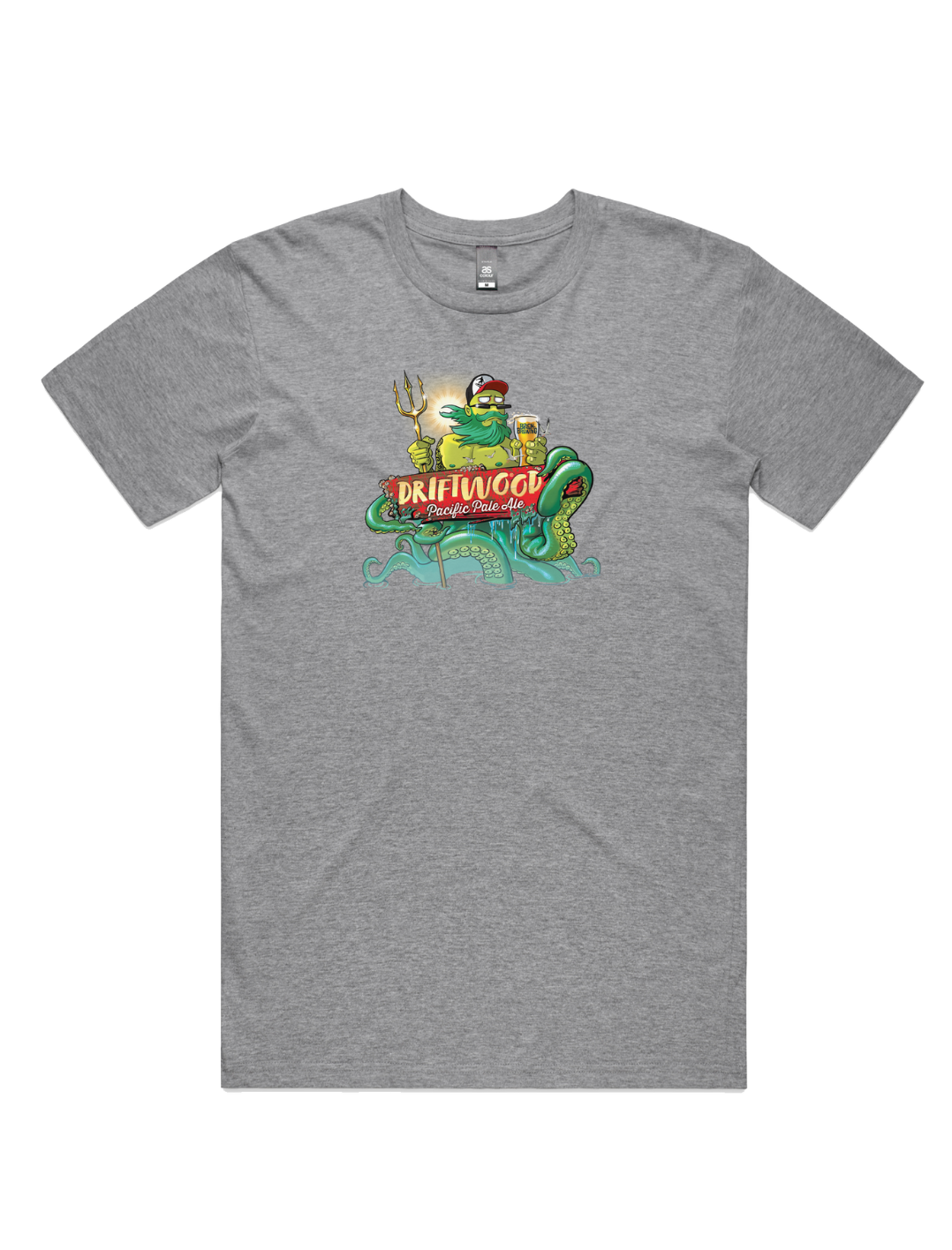 Bach Brewing Mens T-shirt - Driftwood (front graphic)