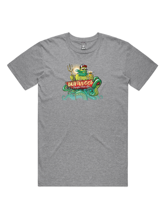 Bach Brewing Mens T-shirt - Driftwood (front graphic)