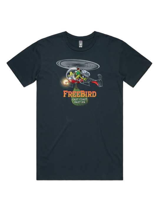 Bach Brewing Mens T-shirt - Freebird (front graphic)