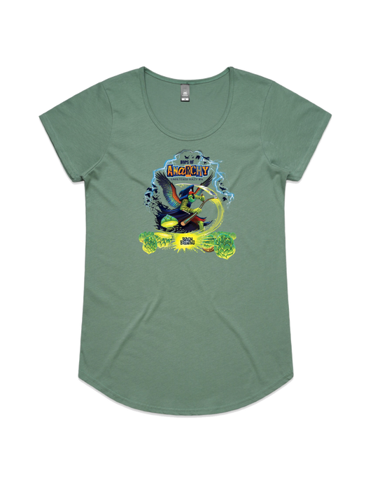 Bach Brewing Womens Short Sleeve T-shirt - Hops of Anarchy (front graphic)