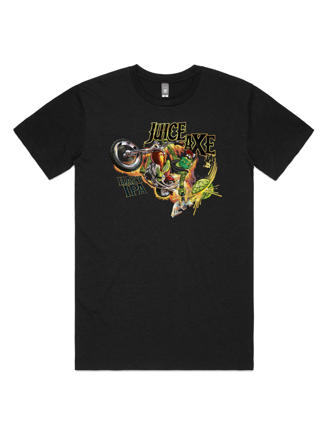 Bach Brewing Mens T-shirt - Juice Axe (front graphic)