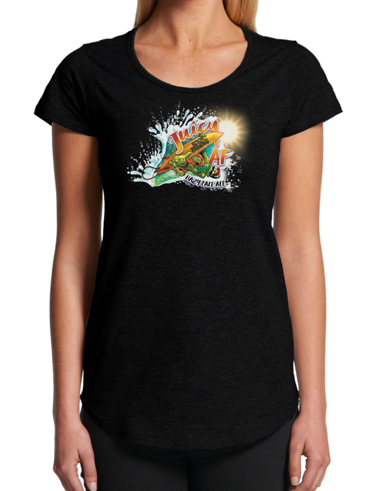 Bach Brewing Womens Short Sleeve T-shirt - Juicy AF (front graphic)