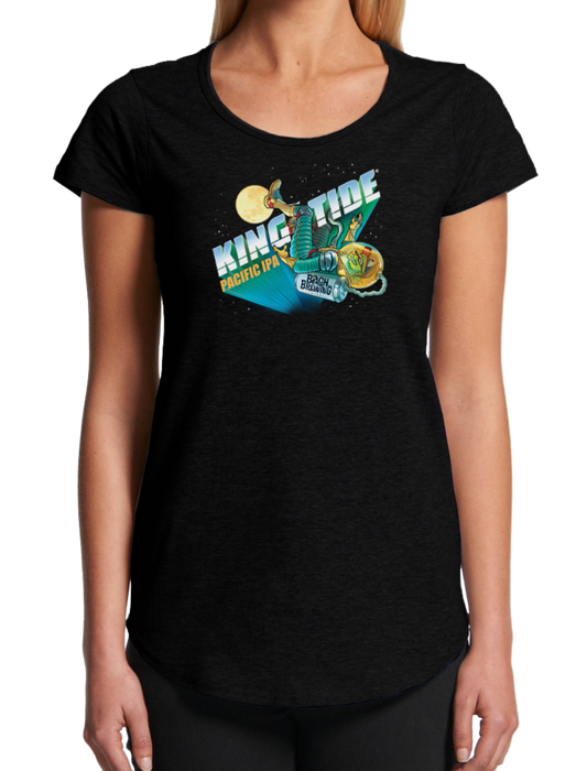 Bach Brewing Womens Short Sleeve T-shirt - Kingtide (front graphic)
