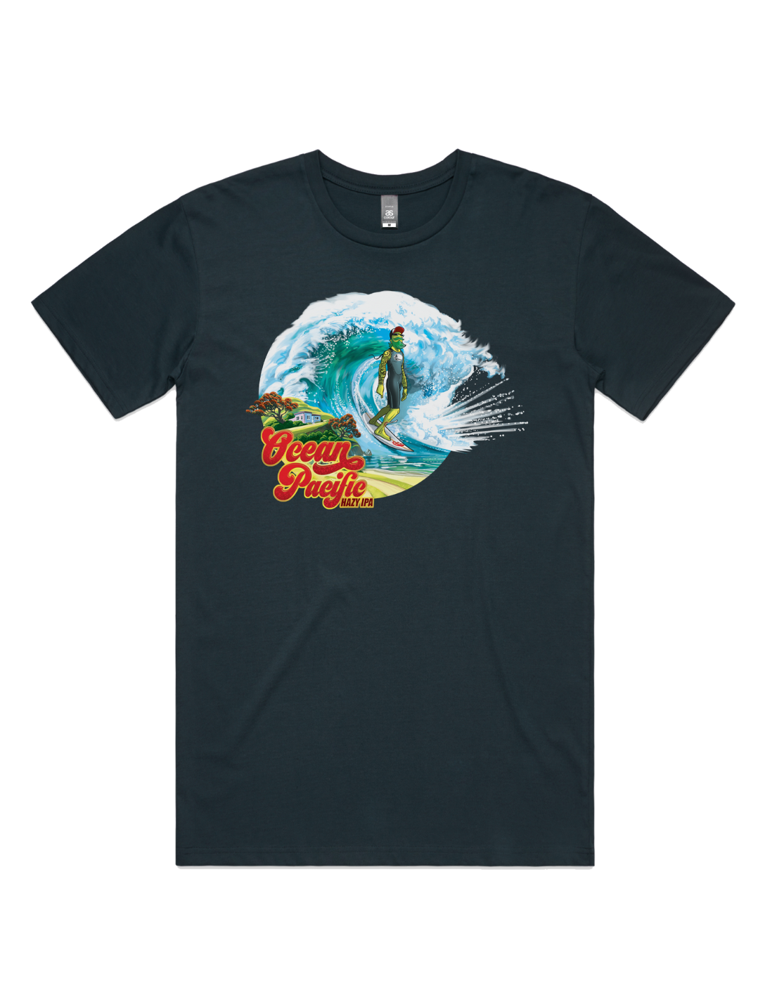 Bach Brewing Mens T-shirt - Ocean Pacific (front graphic)