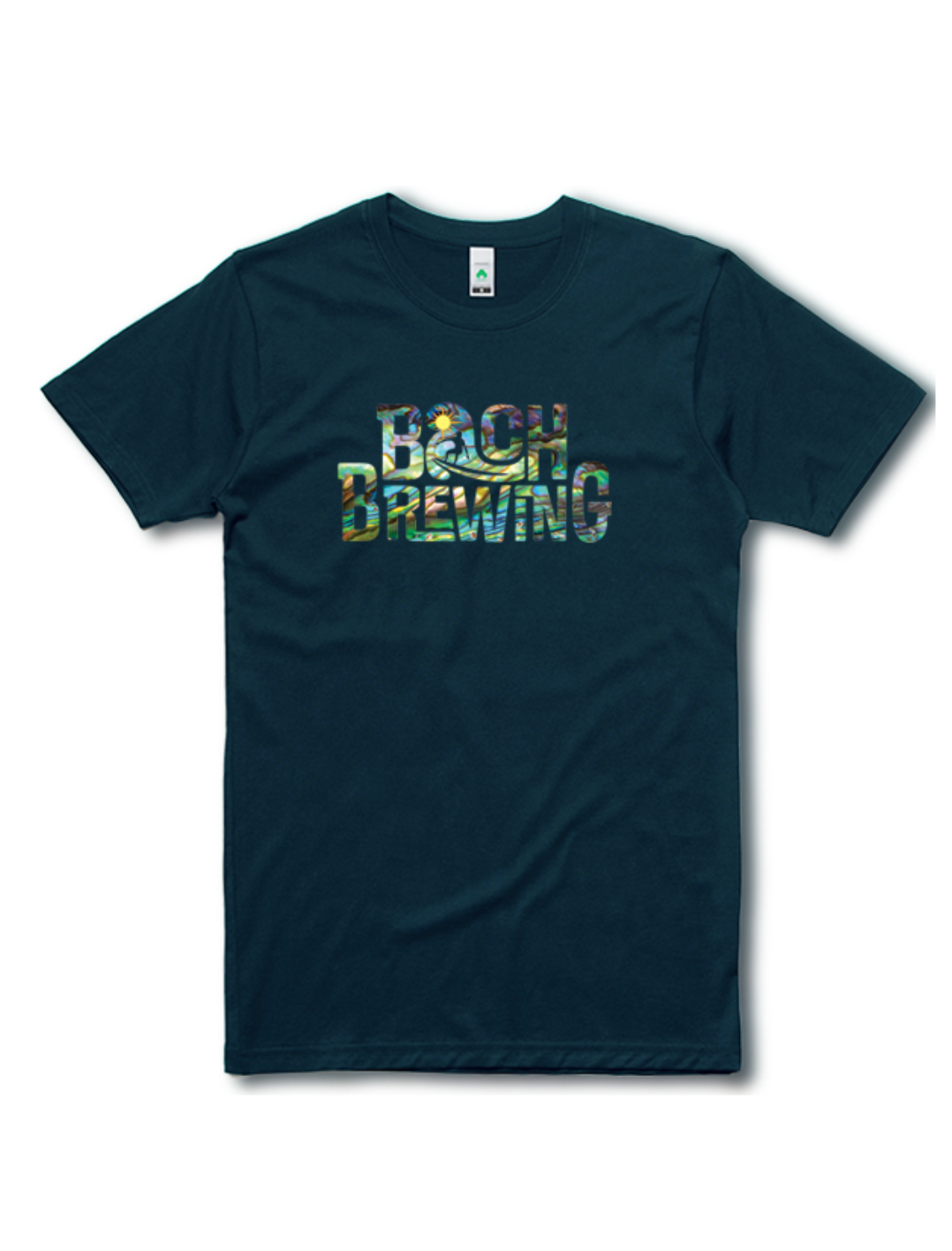 Bach Brewing Mens T-shirt - Paua (front graphic)