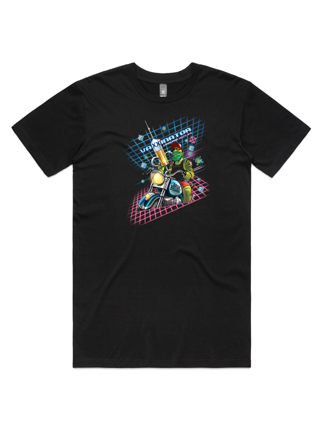 Bach Brewing Mens T-shirt - VaXXinator (front graphic)