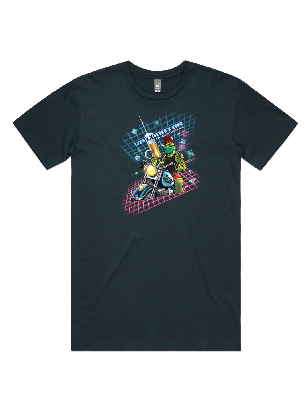 Bach Brewing Mens T-shirt - VaXXinator (front graphic)
