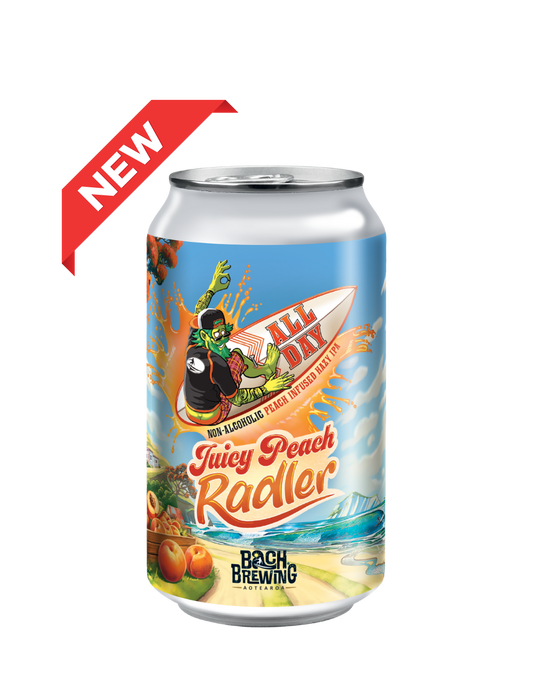 All Day PEACH RADLER non alc Hazy IPA 24x330ml cans