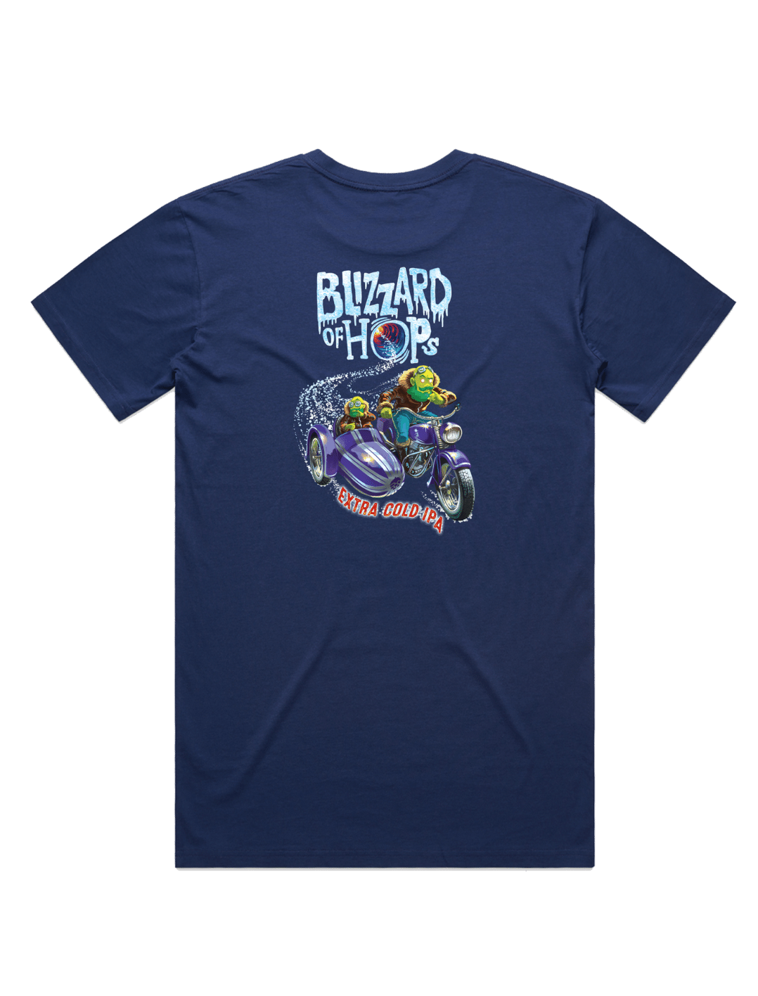 Bach Brewing Mens T-shirt - Blizzard of Hops (back graphic)