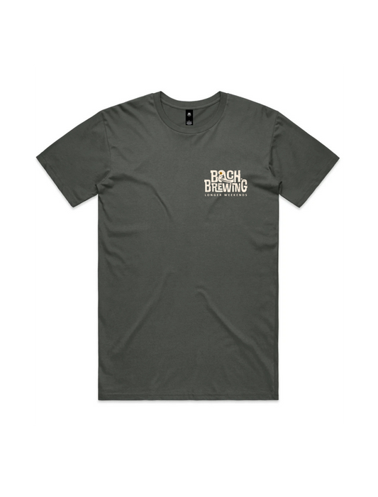 Bach Brewing Mens Short Sleeve T-shirt - Charocal