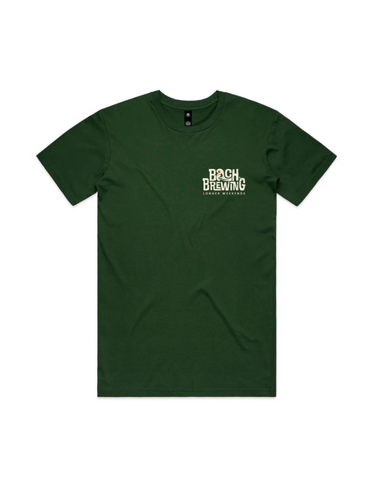 Bach Brewing Mens Short Sleeve T-shirt - Forest Green