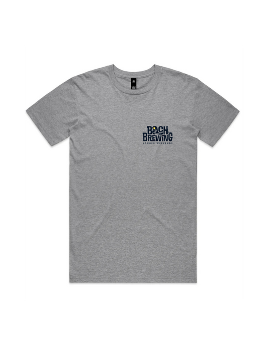 Bach Brewing Mens Short Sleeve T-shirt - Grey Marle
