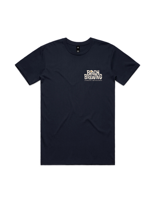 Bach Brewing Mens Short Sleeve T-shirt - Navy