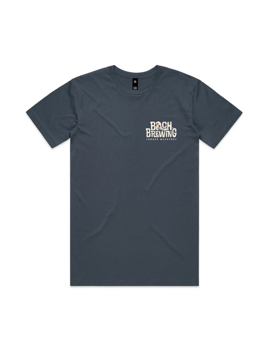 Bach Brewing Mens Short Sleeve T-shirt - Petrol Blue