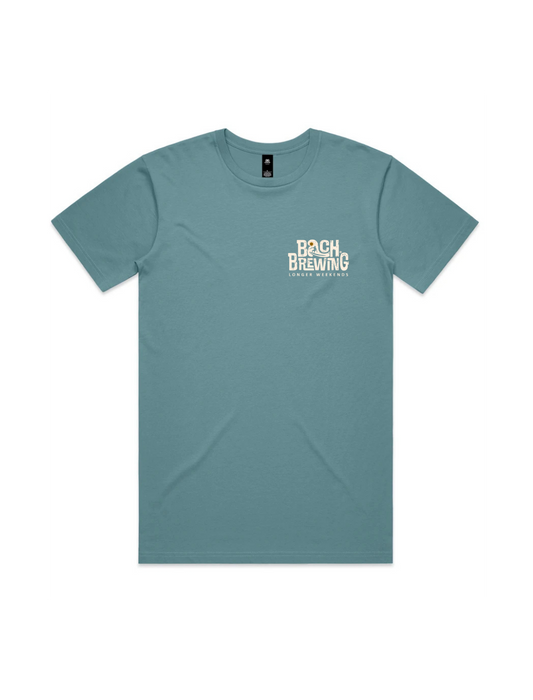 Bach Brewing Mens Short Sleeve T-shirt - Slate Blue