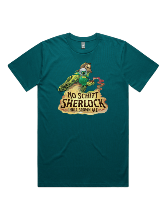 Bach Brewing Mens T-shirt - No Schitt Sherlock (front graphic)