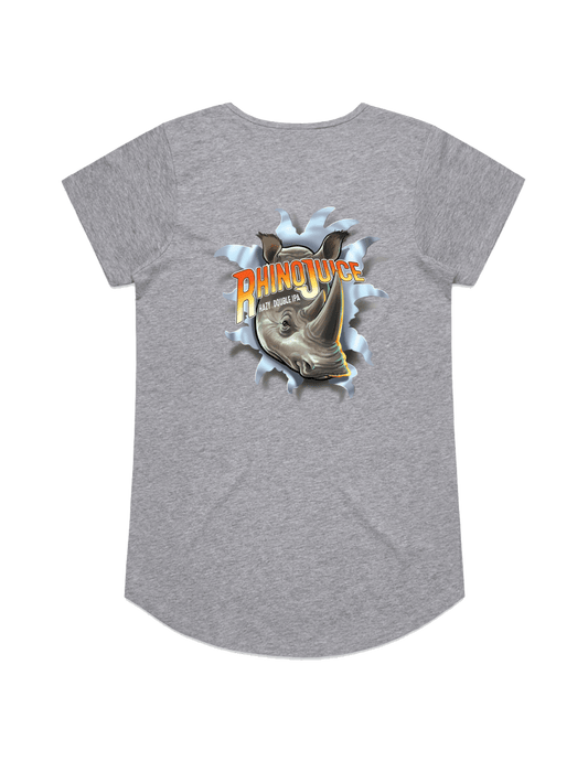 Bach Brewing Womens Short Sleeve T-shirt - Rhino Juice (back graphic)