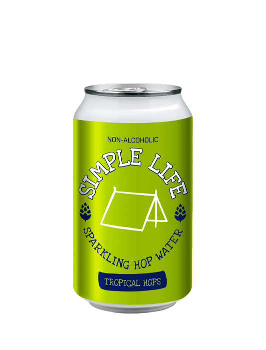 SIMPLE LIFE Sparkling Hop Water - Tropical 24x330ml cans