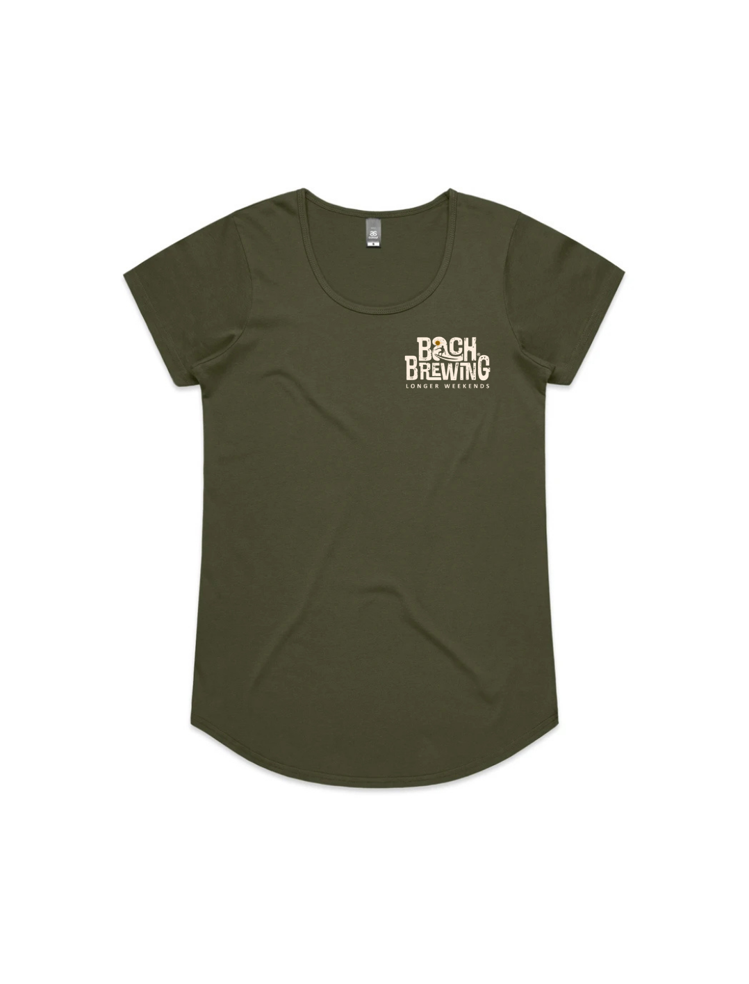 Bach Brewing Womens Short Sleeve T-shirt - Army