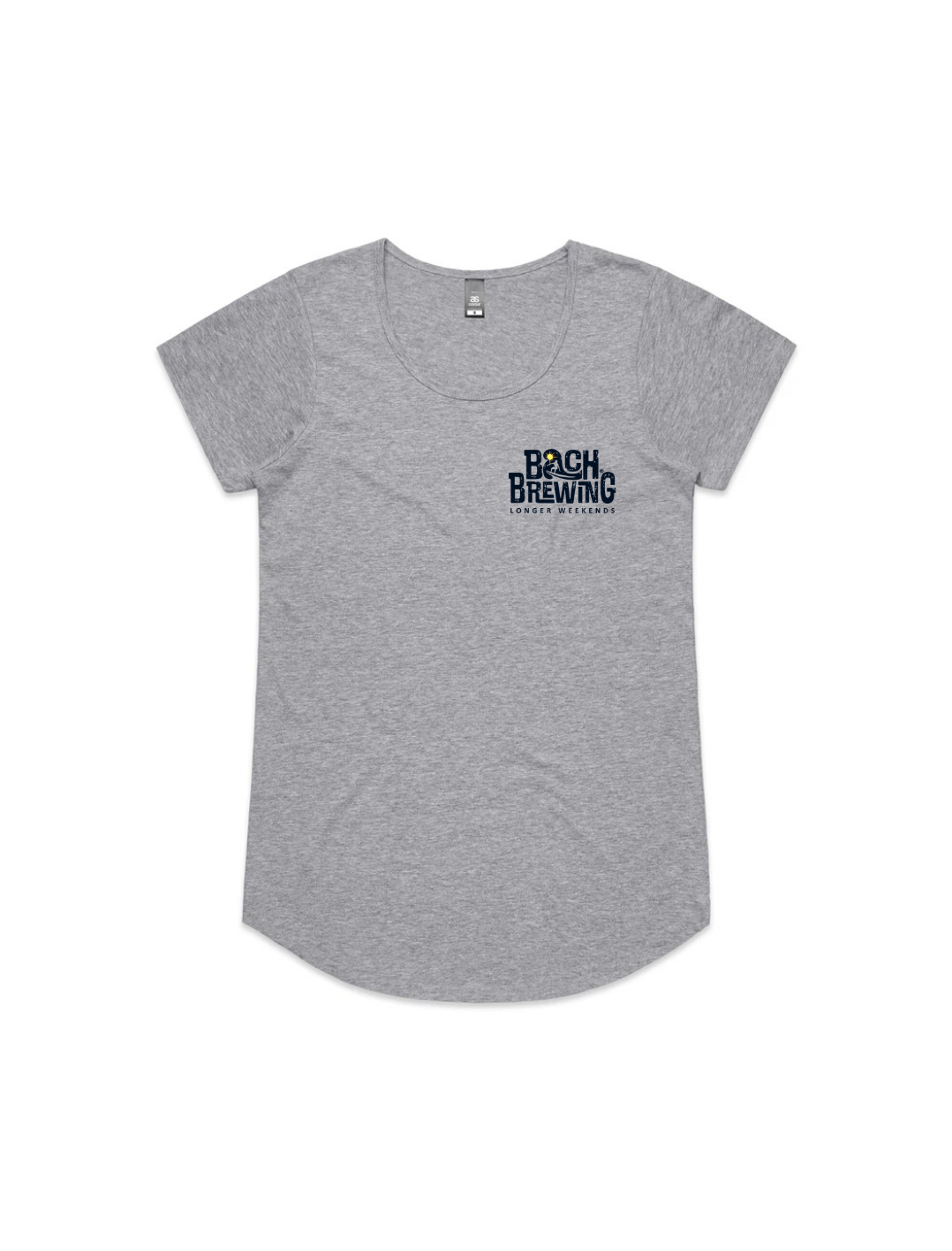 Bach Brewing Womens Short Sleeve T-shirt - Grey Marle