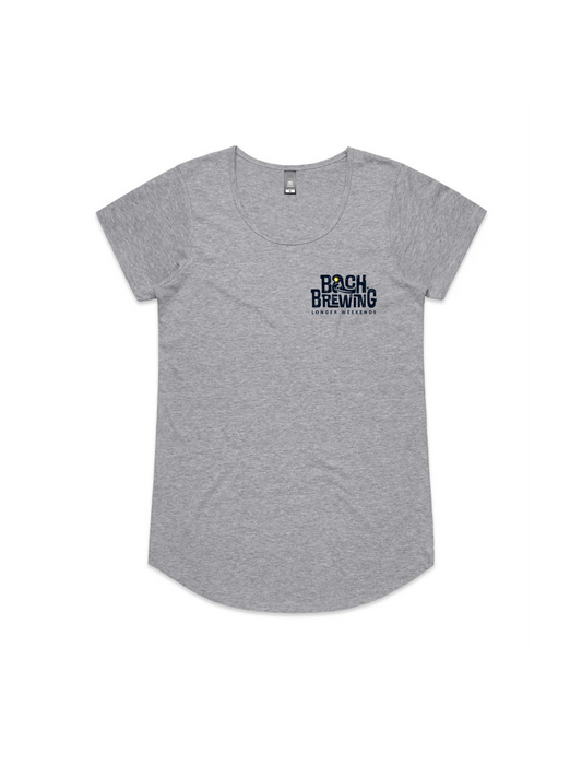 Bach Brewing Womens Short Sleeve T-shirt - Grey Marle